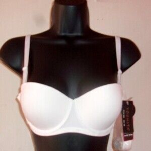Youmita White Demi 32B Bra w/ Multiway Strap